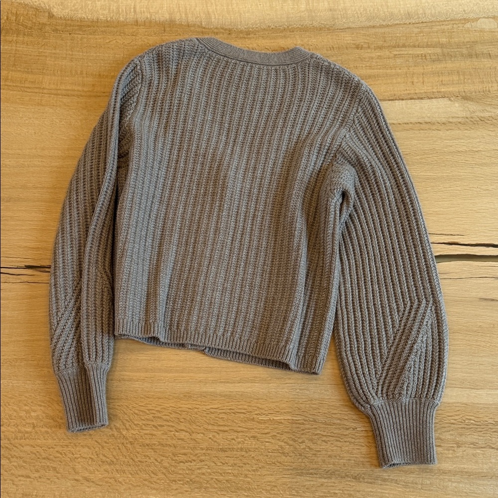 La Ligne - Chunky Knit Merino Wool Cardigan - Provence - Picture 6 of 9